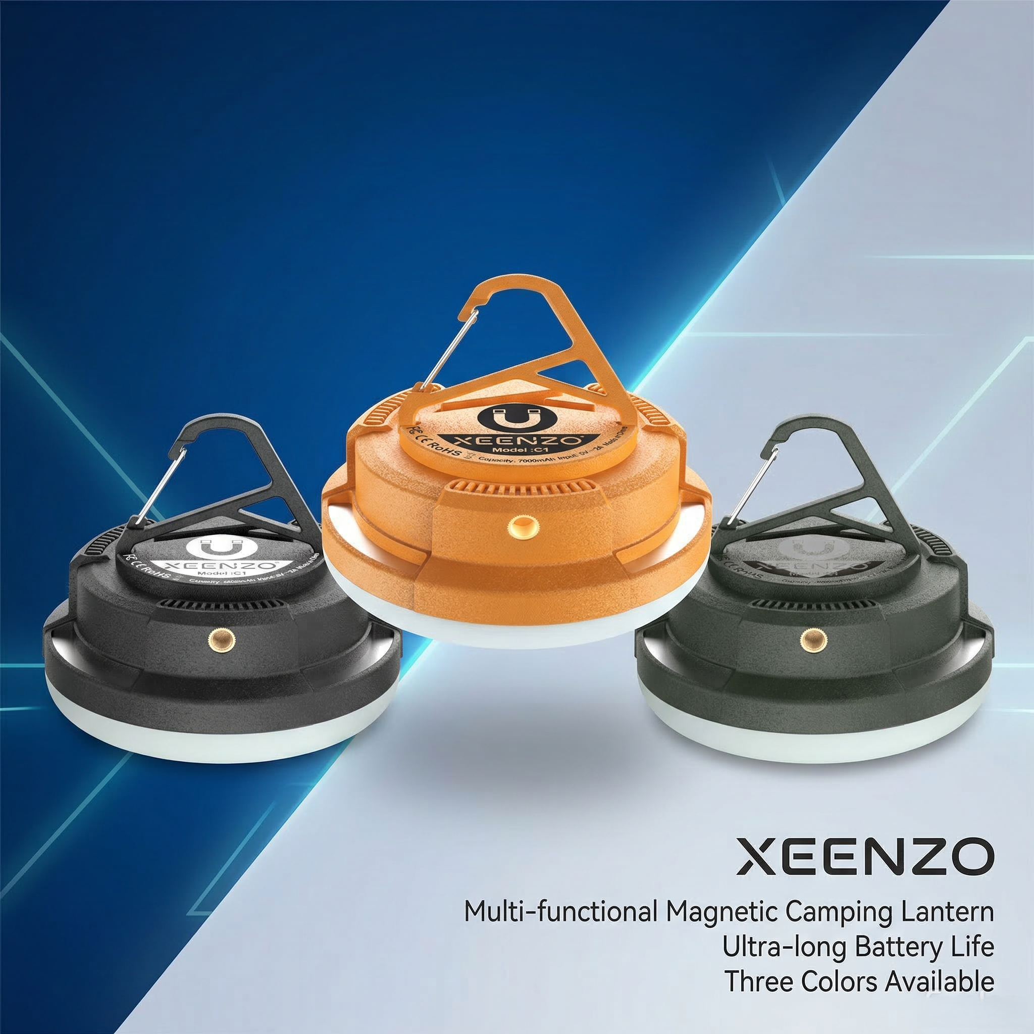 XEENZO™ Ultra-Bright Magnetic Camping Lantern - IPX5 Waterproof