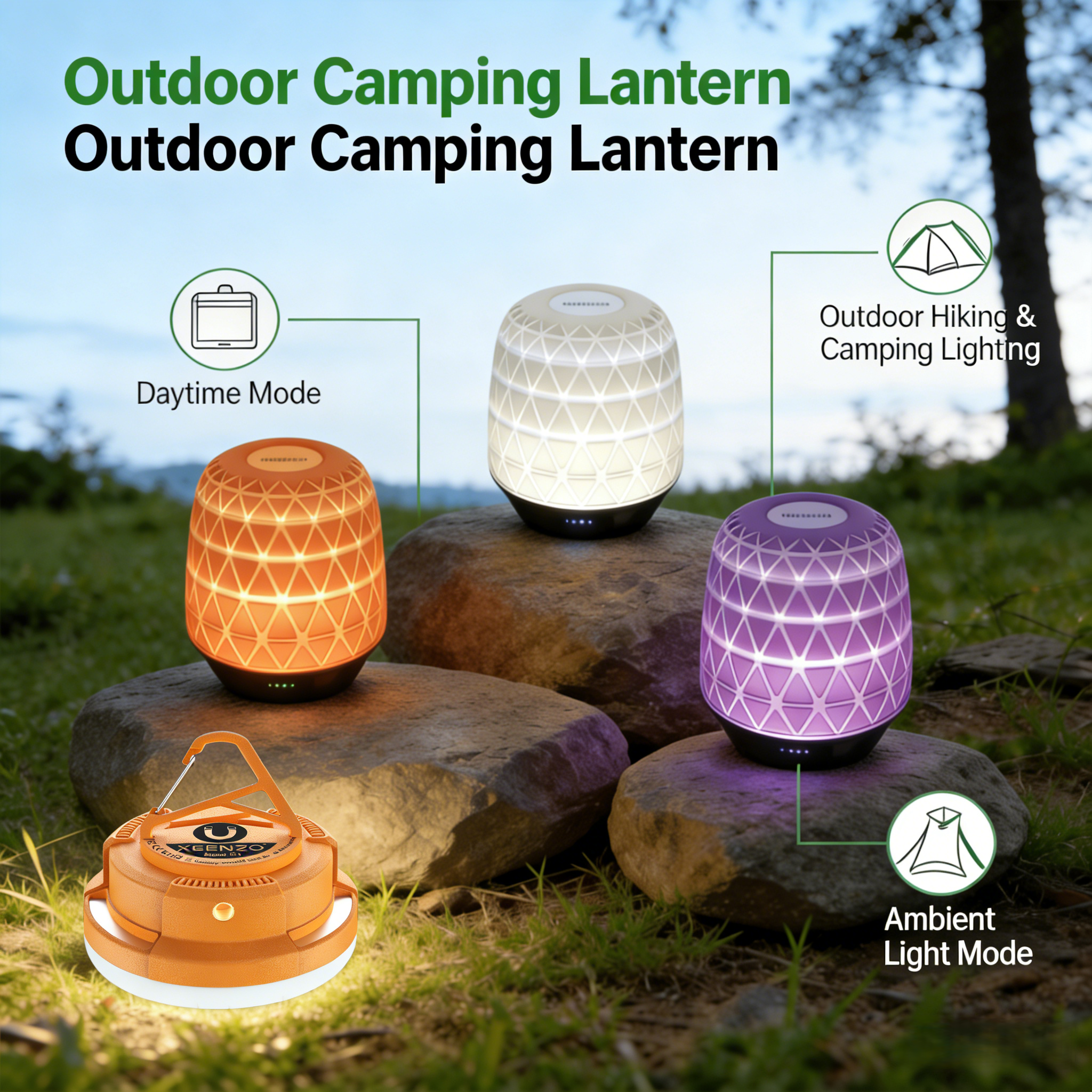 XEENZO™ Ultra-Bright Magnetic Camping Lantern - IPX5 Waterproof